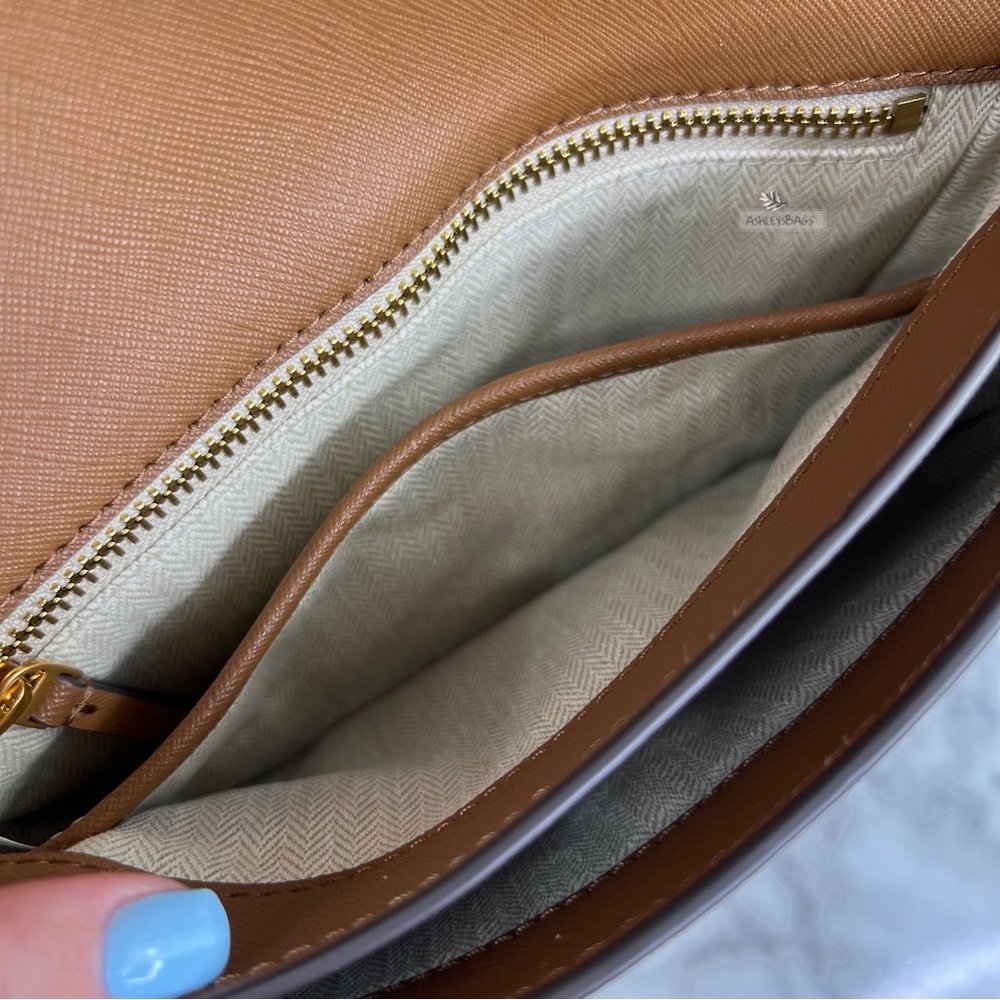 Tory Burch Emerson Crossbody & Shoulder Bag In Moose Brown - Picture 10 of 13